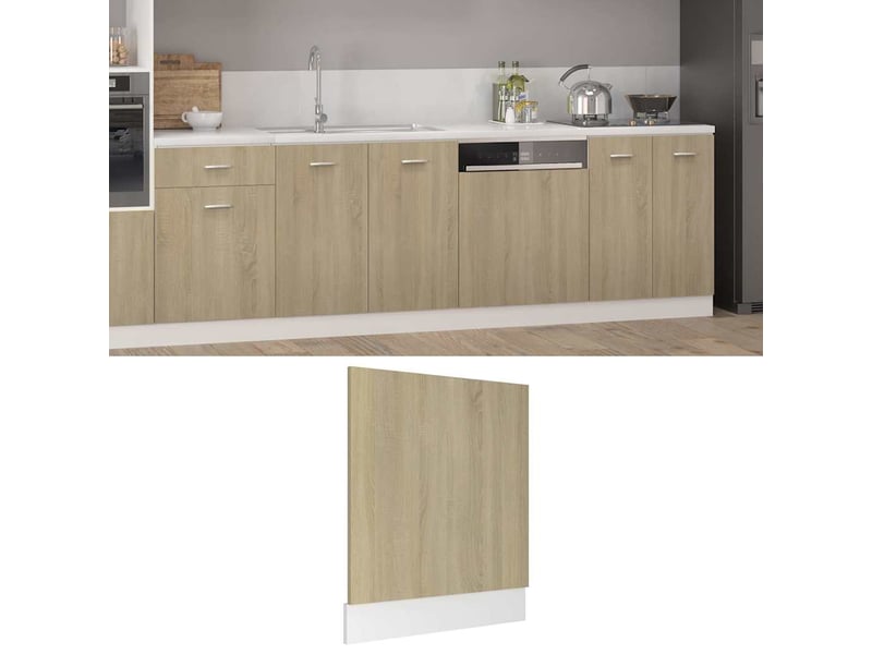  Panneau de lave-vaisselle lyon chêne sonoma 59,5x3x67cm bois d'ingénierie  - Conforama B