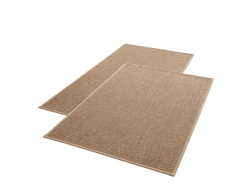  Lot de 2 tapis de bain antidérapants - 60 x 90 cm - beige  - Conforama A