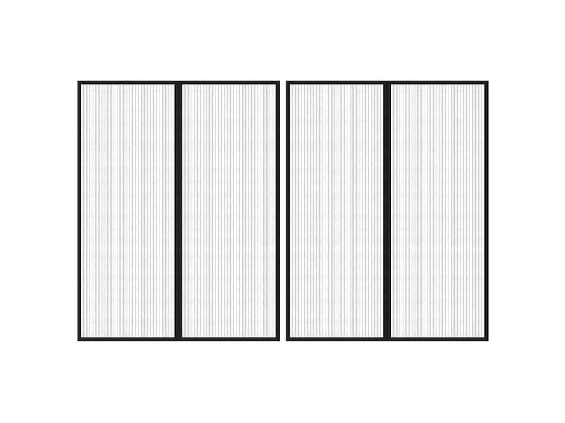 Lot de 2 rideaux de porte anti-insectes, moustiquaires et aimants noir 230x160 cm cf44146 - Conforama B