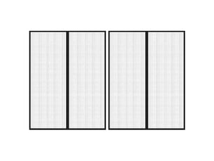 Lot de 2 rideaux de porte anti-insectes, moustiquaires et aimants noir 230x160 cm cf44146