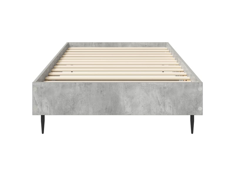  Lit simple- lit adulte -  cadre de lit gris béton 80 x 200 cm bois d'ingénierie  - Conforama C