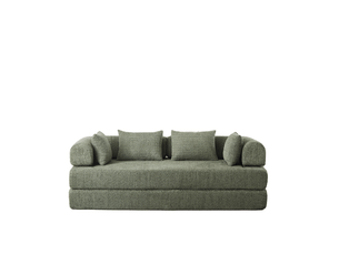 Canapé droit compressé convertible <strong>BIQZUYA</strong> <strong></strong> 2 places Tissu Vert