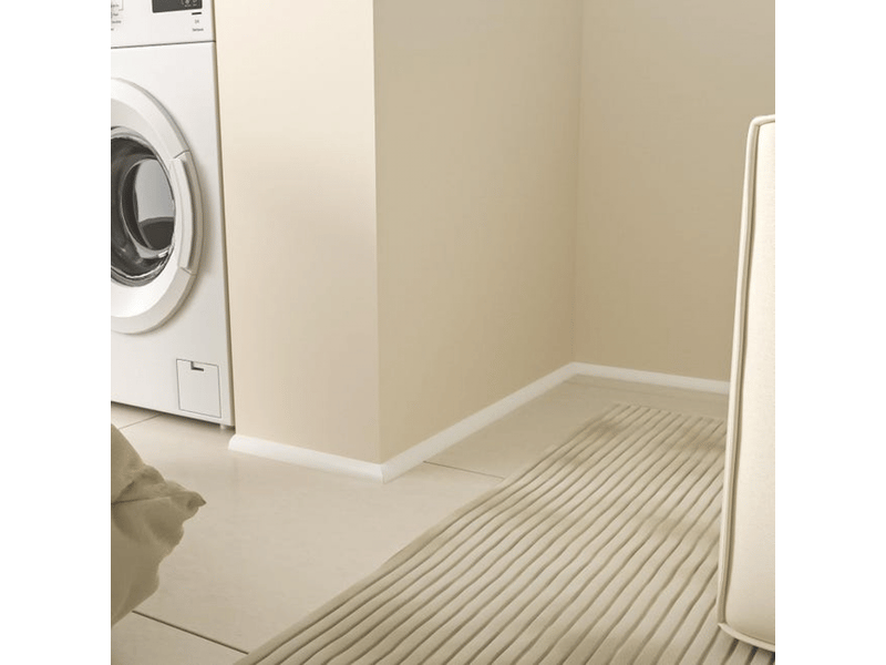  Moulure murale à coller, protection d'angle, décoration flexible pour carrelage et bords de murs, protection et décoration de meubles, 2m, blanc  - Conforama B