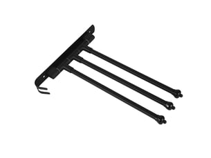 Porte serviette pivotante en acier inoxydable, noir, barre rotative de 3 bras pour