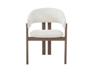 Lot de 4 chaises de salle à manger 61,5x52,5x83 cm avec accoudoirs, noyer+beige, métal, lin, style simple