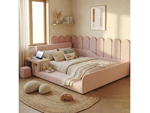Lit combiné 140x200 cm <strong>OKWISH</strong>  <strong></strong> coloris rose