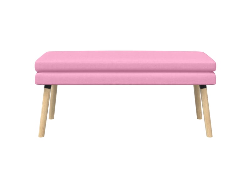  Banc chambre, bout de lit à double couche rose 110x40x47 cm tissu  - Conforama E