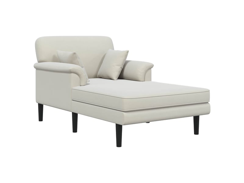  Vidaxl chaise longue crème velours  - Conforama A