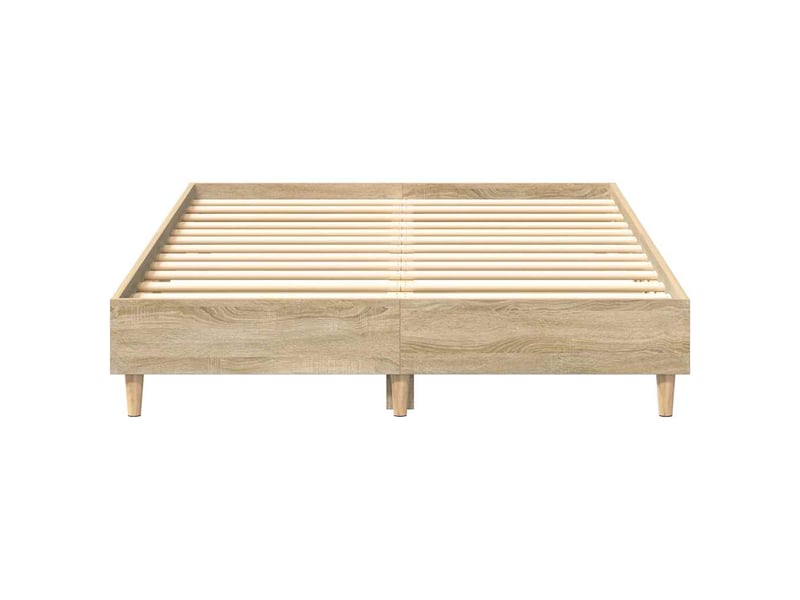  Lit double- lit adulte -  cadre de lit sans matelas chêne sonoma 140x190 cm  - Conforama D