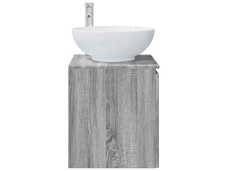 Vanité de lavabo mural, meuble de rangement sonoma gris 49.5x44.5x65 cm shl1765 - Conforama D