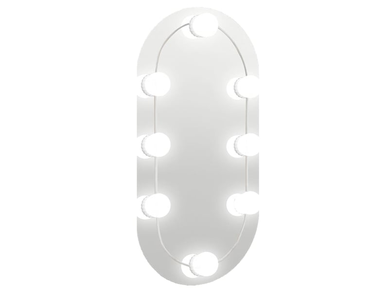  Miroir, miroir décoratif avec éclairage led 40x20 cm verre ovale cf62686  - Conforama A