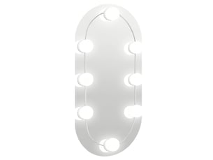 Miroir, miroir décoratif avec éclairage led 40x20 cm verre ovale cf62686