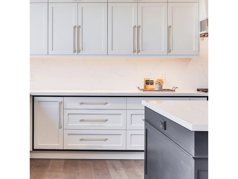 (10 pièces) poignées dorées pour meubles de cuisine avec distance entre les centres de 128 mm, poignées pour armoires et portes de cuisine - Conforama D