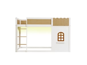 Lit mezzanine 90x200 cm LEYTN coloris bicolore