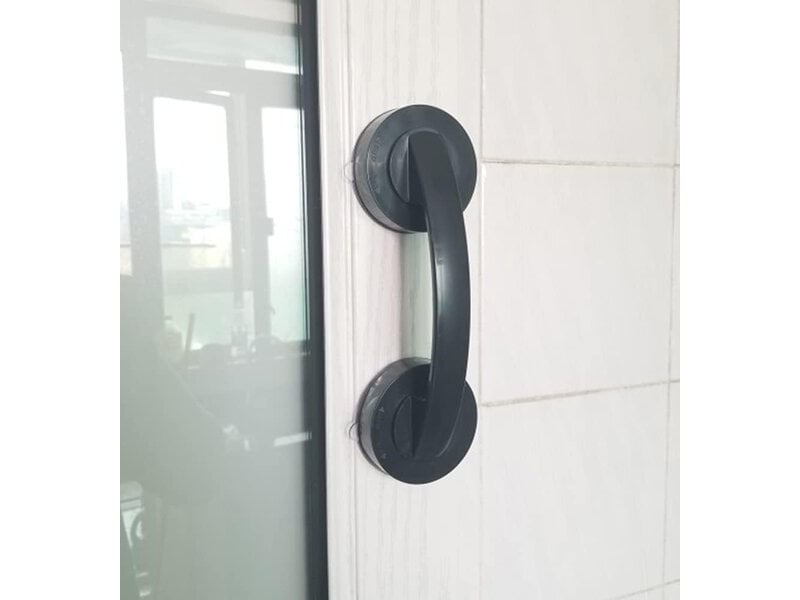  Poignée à ventouse puissante, étagères pour tiroirs de réfrigérateur de salle de bain, poignées d'armoire avec ventouse (noire, grande)  - Conforama A