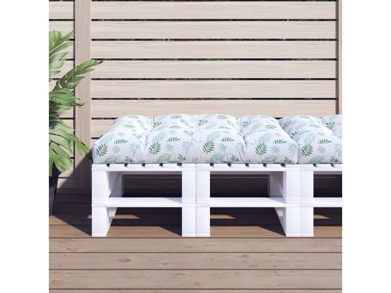  Coussin de palette, coussin de chaise, coussin de canapé à motif de feuilles 120x80x12 cm tissu cf55263  - Conforama B