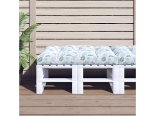 Coussin de palette, coussin de chaise, coussin de canapé à motif de feuilles 120x80x12 cm tissu cf55263