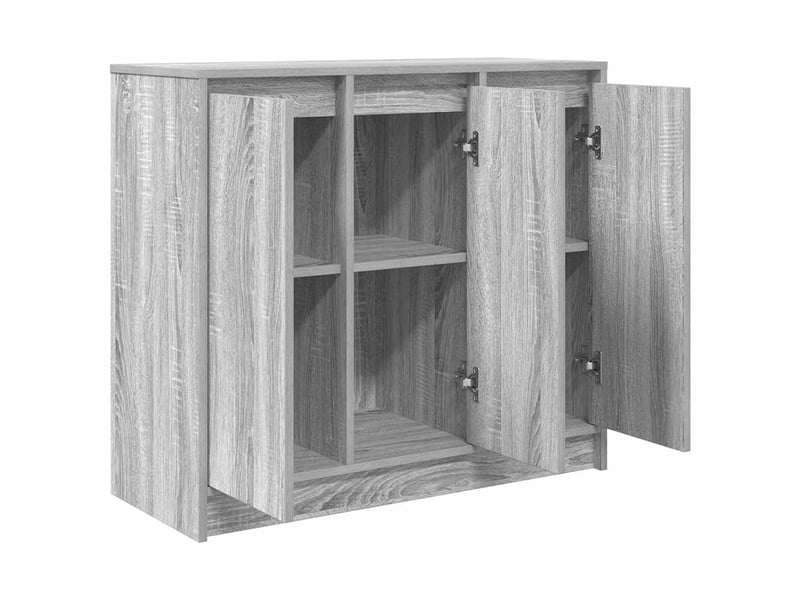  Buffet - bahut - meuble de rangement sonoma gris 85x34x76 cm bois d'ingénierie  - Conforama E