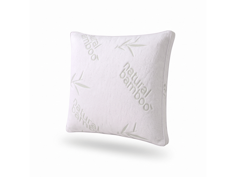 Oreiller confort microfibre - 60 x 60 cm - housse bambou - collection confort bambou C07-ORM05 60/60 - Conforama A