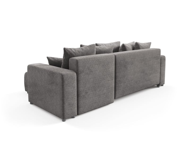  Canapé d'angle convertible evora l gris anthracite  - Conforama D