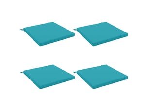 Lot de 4 coussins de siège, coussins d'assise soest 100 % polyester turquoise cf60587