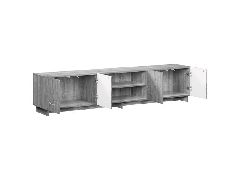  Meuble tv, banc tv 180x34,5x40 cm sonoma gris bois d'ingénierie shl45192  - Conforama C