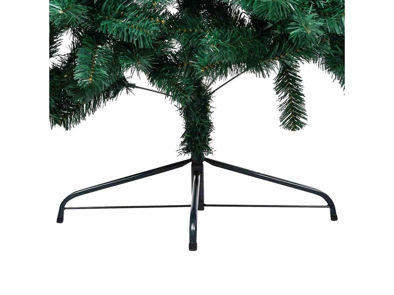  Demi-sapin de noël - arbre de noël artificiel pré-éclairé et boules vert 120 cm  - Conforama E