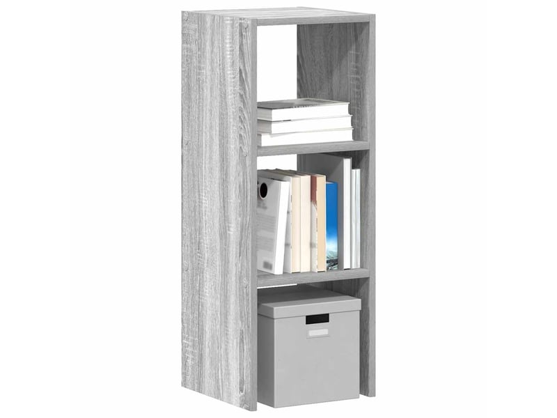 Bibliothèque, meuble de rangement salon empilable sonoma gris 30x30x80 cm bois ingénierie  - Conforama B