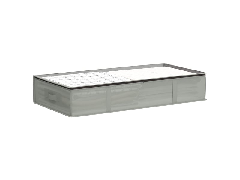  Boîte de rangement avec fenêtre transparente gris tissu intissé shl93583  - Conforama C
