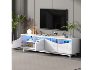 Meuble tv coloris blanc 38 cm ELVMI