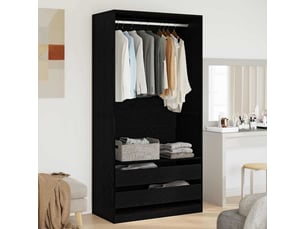 Armoire <strong></strong> <strong></strong> coloris noir largeur 100 cm