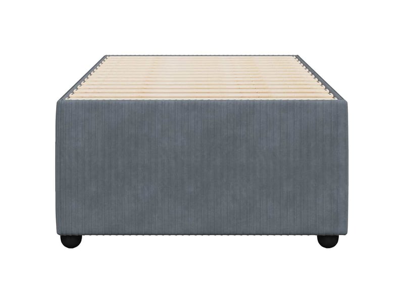  Lit simple- lit adulte -  cadre de lit sans matelas gris foncé 80x200 cm velours  - Conforama C