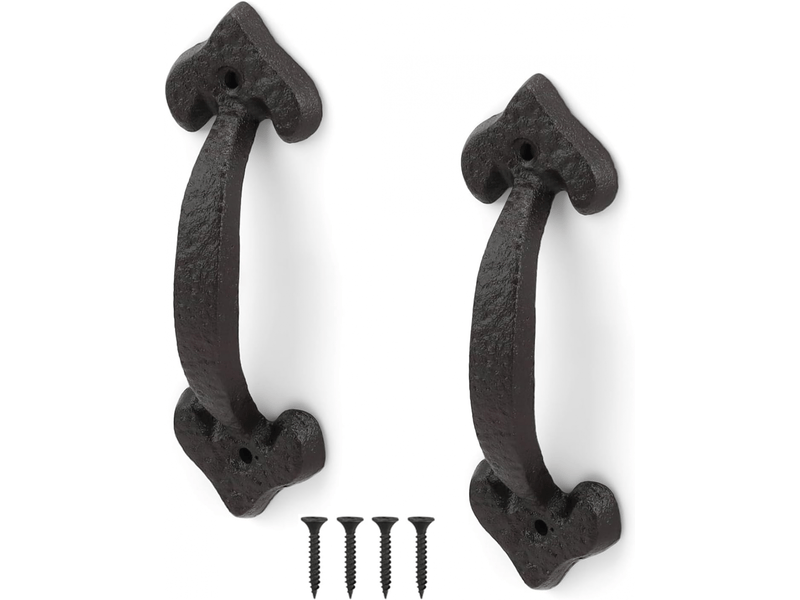  Poignée de porte en fonte ancienne, 2 pièces, poignée de porte coulissante, poignée de porte rétro  - Conforama A