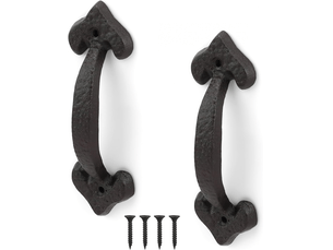 Poignée de porte en fonte ancienne, 2 pièces, poignée de porte coulissante, poignée de porte rétro