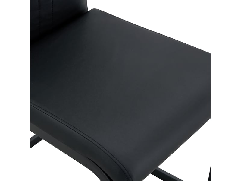  Chaises cintrées noires 2 pièces en pu, s'intégrant parfaitement dans un intérieur industriel et moderne  - Conforama E