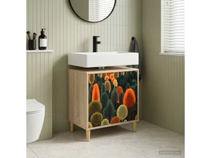 Armoire de salle de bain, meuble de rangement zaandam sonoma 60x40x60 cm