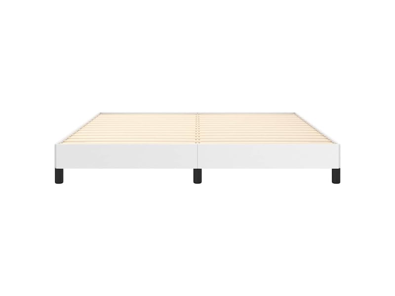  Lit double- lit adulte -  cadre de lit sans matelas blanc 160x200 cm similicuir  - Conforama D