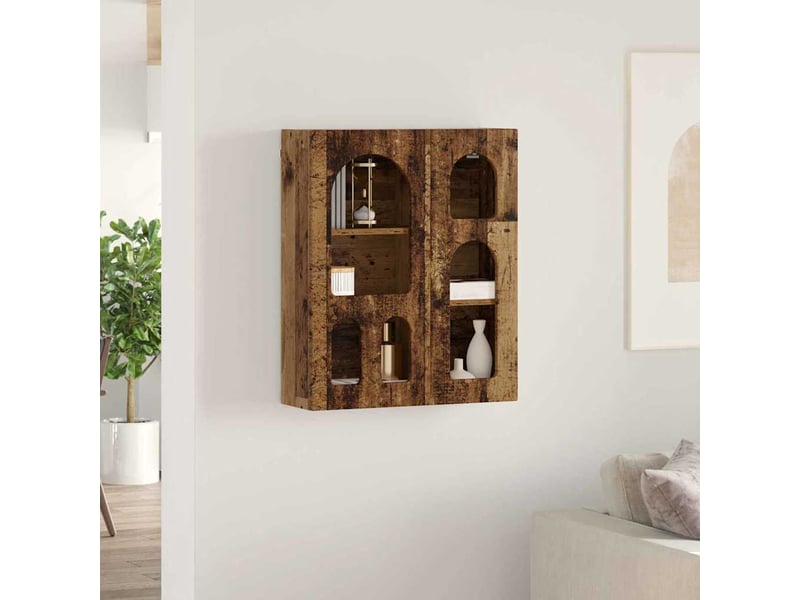  Armoire suspendue, meuble de rangement elst bois ancien 59x20x71,5 cm  - Conforama D