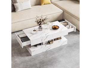 Table basse coloris blanc <strong>NAHILIMI</strong> <strong></strong>