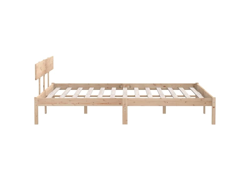  Lit double- lit adulte -  cadre de lit sans matelas bois massif 200x200 cm  - Conforama D