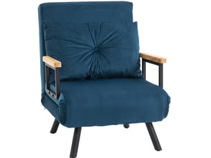 Fauteuil convertible  WISHDOR Velours bleu