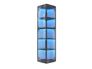 Vitrine coloris noir 5 étagère(s) OKMYHOME - 40 cmx170 cm