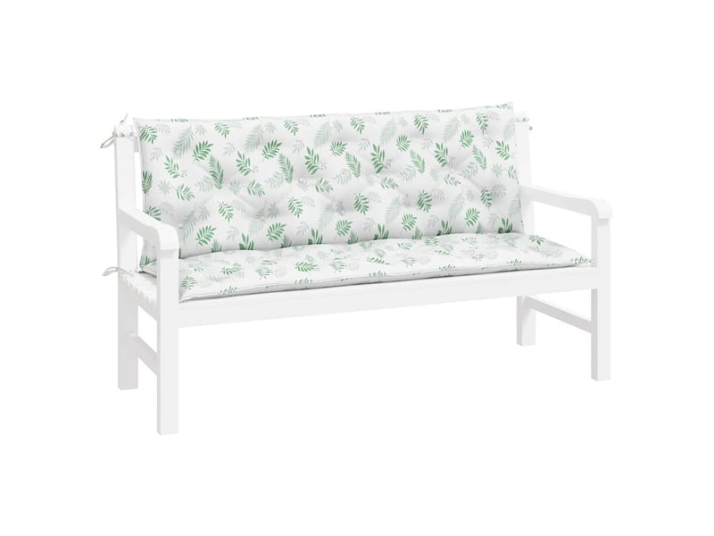  Lot de 2 coussins de banc de jardin, coussins d'assise motif de feuilles tissu cf58670  - Conforama D