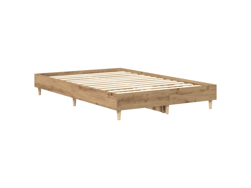  Lit double- lit adulte -  cadre de lit sans matelas chêne artisanal 135x190 cm  - Conforama C