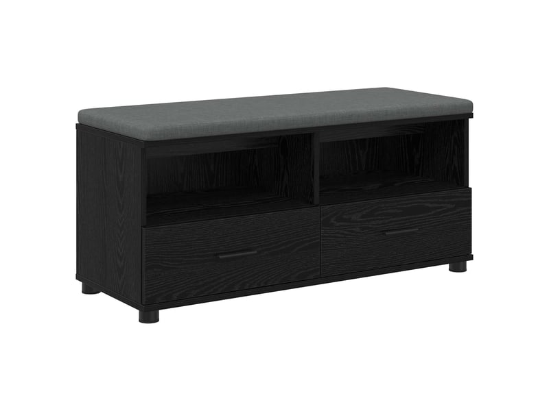  Banc d'entrée, banc interieur chêne noir 100x38x46 cm  - Conforama A