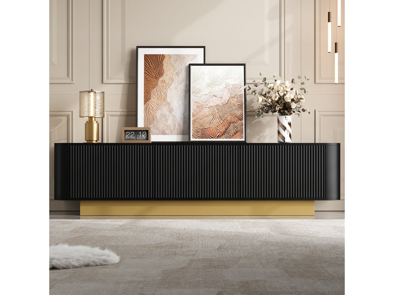  Meuble tv 170 cm 3 portes avec gestion des câbles evryae  - Conforama B