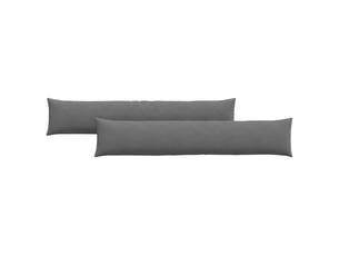 Lot de 2 coussins de canapé, coussins décoratifs tissu gris foncé 200 x 40 cm cf58858