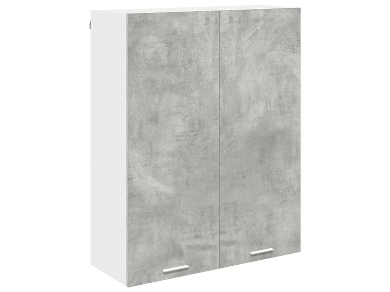 Armoire suspendue moderne grande capacité rangement 80 x 31 x 100 cm en bois d'ingénierie gris béton 02_0053404  - Conforama A