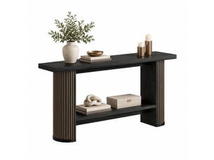Console 0 tiroir(s)  coloris noir <strong>CHICFURN</strong> <strong></strong> - longueur 140 cm - 140 cm