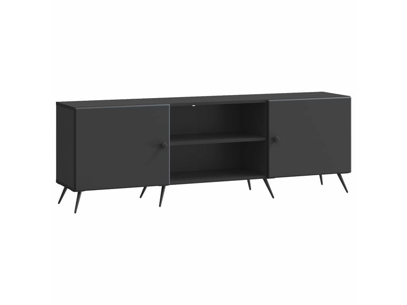  Meuble tv - banc tv - meuble de rangement 150 x 31 x 50 cm noir bois d'ingénierie  - Conforama A
